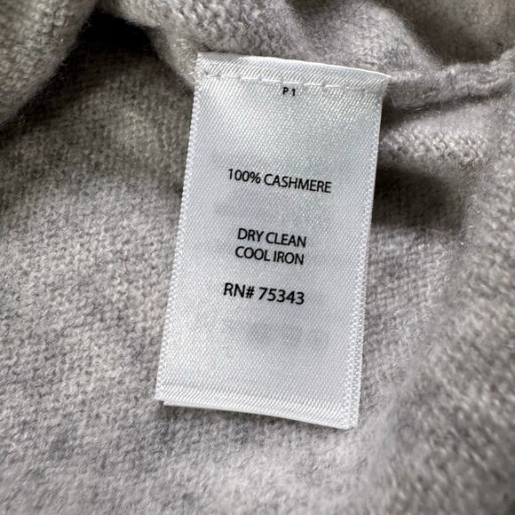 Ellen Tracy 100% Cashmere Medium Long Sleeve Taupe Cozy Crew Neck Sweater M - Picture 6 of 13
